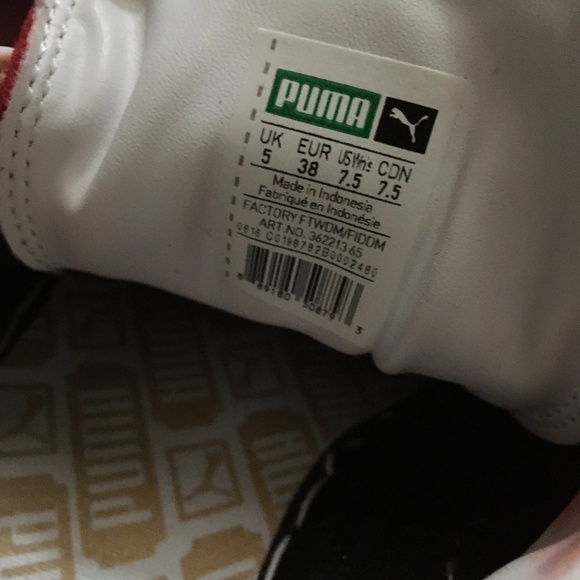 PUMA Cherry Red Suede Clyde Sneakers 7.5 - Worn Once - Picture 3 of 3